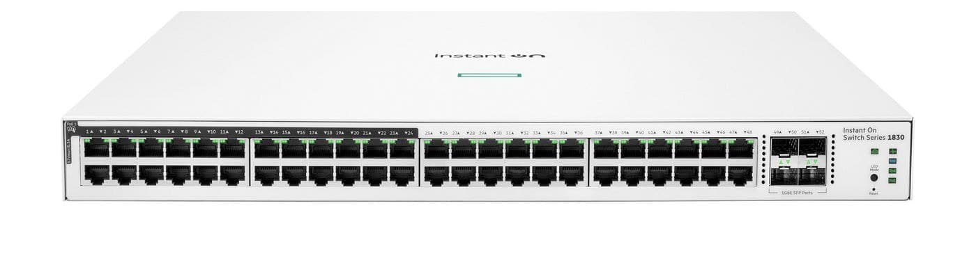 HPE Aruba Instant On 1830 48G 24p Class4 PoE 4SFP 370W Switch (JL815A)