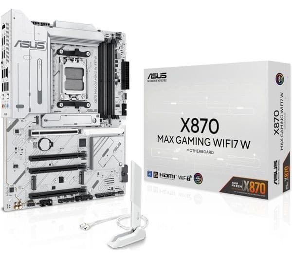 ASUS X870 MAX GAMING WIFI7 W AMD AM5 ATX Motherboard - White - Image 3