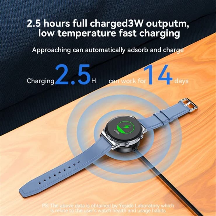 Yesido CA161 USB-A Samsung Watch Charging Cable, 1M Black - Image 4