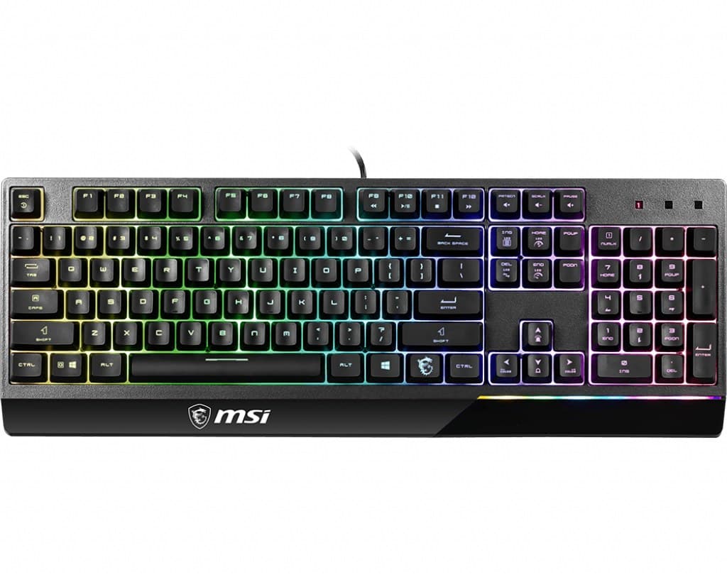 MSI VIGOR GK30 RGB MEMchanical Gaming Keyboard - UK Layout, MEMchanical Membrane Switches, 6-Zone RGB Lighting, RGB Mystic Light, Water-Repellent Design - Image 2