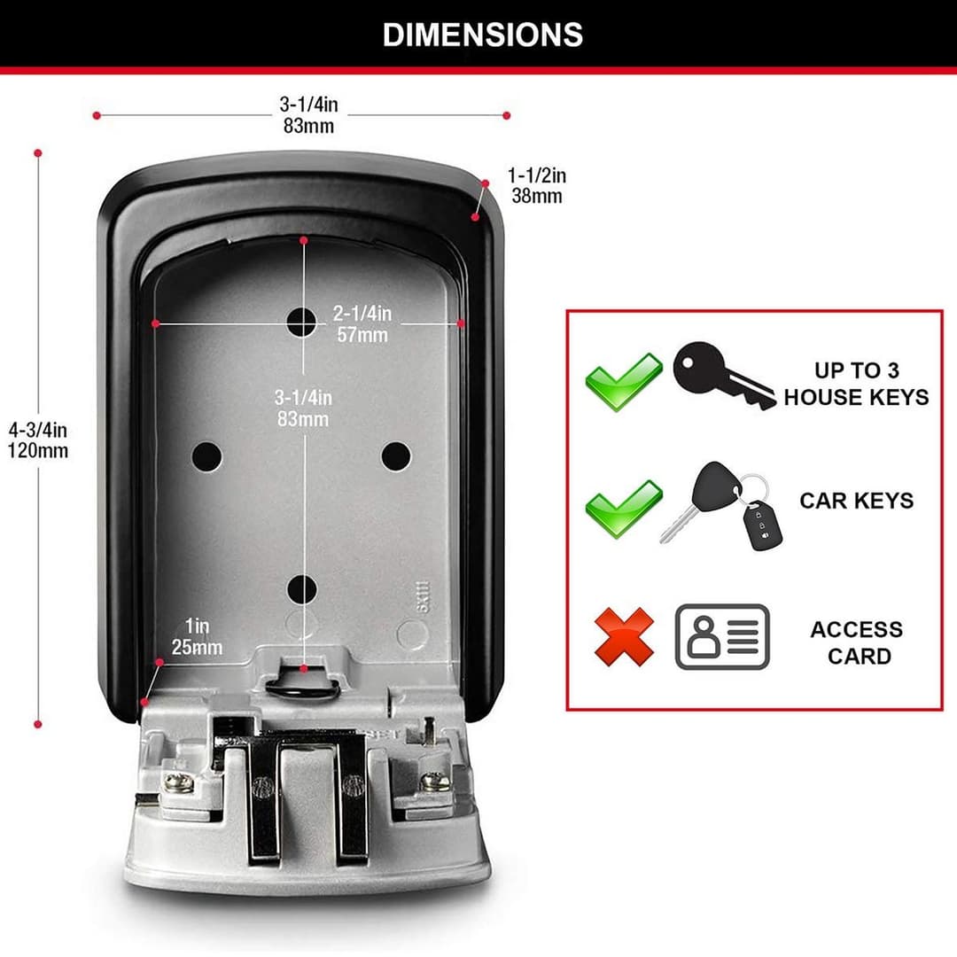 Master Lock Medium Key Safe with Combination Lock - Image 2