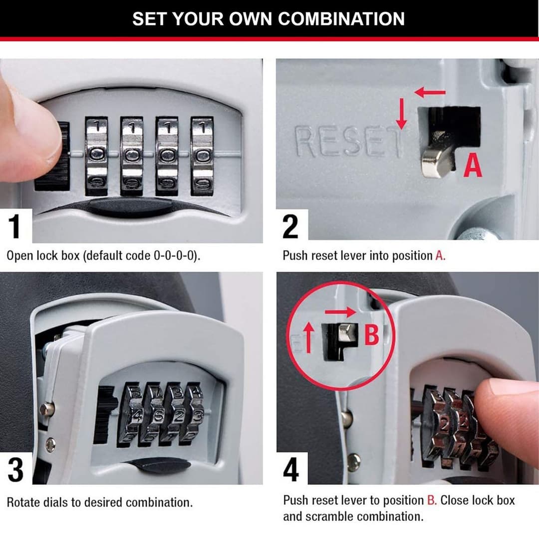 Master Lock Medium Key Safe with Combination Lock - Image 5