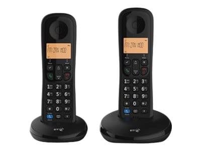 BT Everyday Phone Twin - cordless phone with caller ID and call blocker + additional handset, Black - Image 2