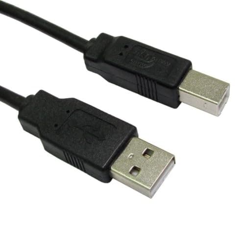 Cables Direct 0.5m USB 2.0 Type A to Type B Cable in Black - Image 2