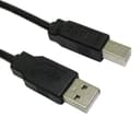 Cables Direct 0.5m USB 2.0 Type A to Type B Cable in Black thumbnail 2