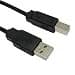 Cables Direct 0.5m USB 2.0 Type A to Type B Cable in Black thumbnail 3