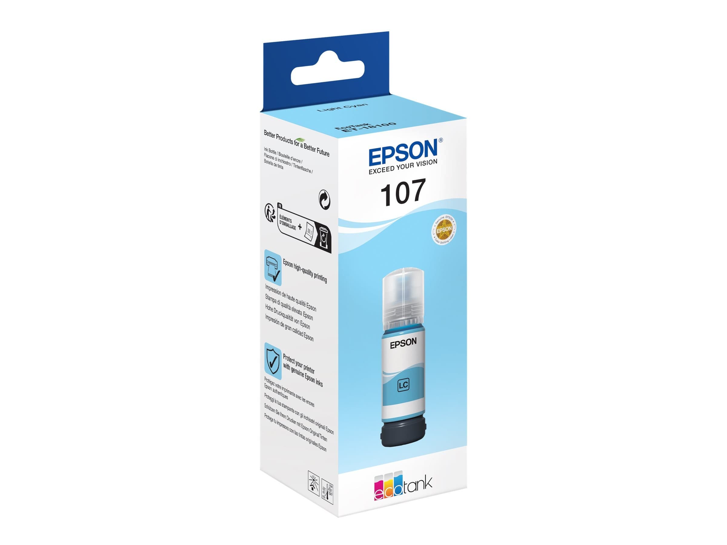 Epson EcoTank 107 - light cyan - original - ink refill