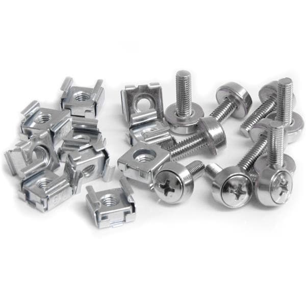StarTech.com 50 Pkg M5 Mounting Screws and Cage Nuts for Server Rack Cabinet - Image 2