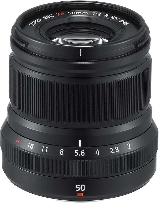 Fujinon XF50mmF2 R WR Lens for Fujifilm X Mount Cameras - Black