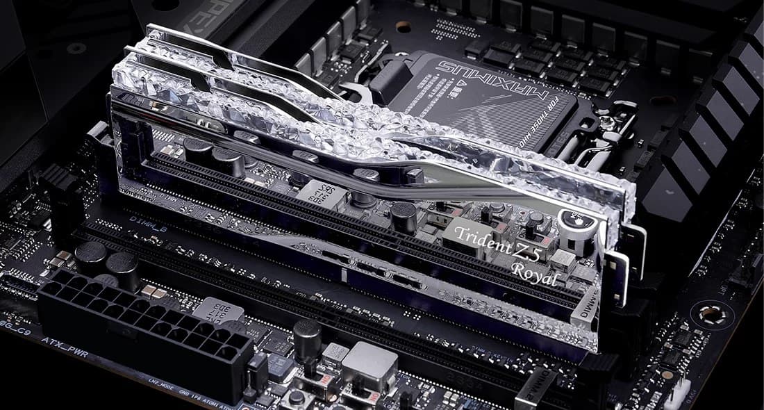 G.Skill Trident Z5 Royal Silver RGB F5-7600J3646G16GX2-TR5S Memory Module Kit 32 GB (2 x 16 GB) DDR5 7600 MHz CL36