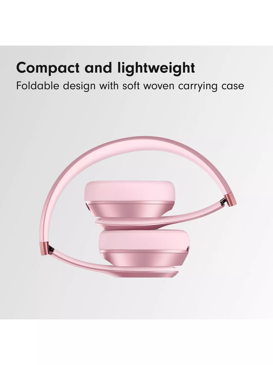 Beats Solo 4 Wireless Bluetooth On-Ear Headphones with Mic/Remote, Metallic Pink - Image 4