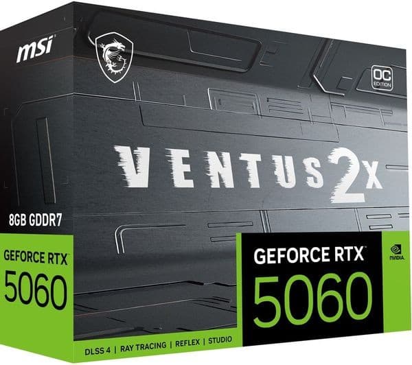 MSI GeForce RTX 5060 8GB VENTUS 2X OC Graphics Card - Black - Image 9