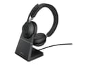 Jabra Evolve2 65 Stereo Wireless Headset - Black - UC - USB-A - With Charging Stand thumbnail 2