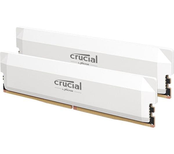 CRUCIAL Pro Overclocking 32 GB 6400 MHz DDR5 CL38 Memory Kit - 16 GB x 2, White