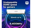 CRUCIAL Pro Overclocking 32 GB 6400 MHz DDR5 CL38 Memory Kit - 16 GB x 2, White thumbnail 2