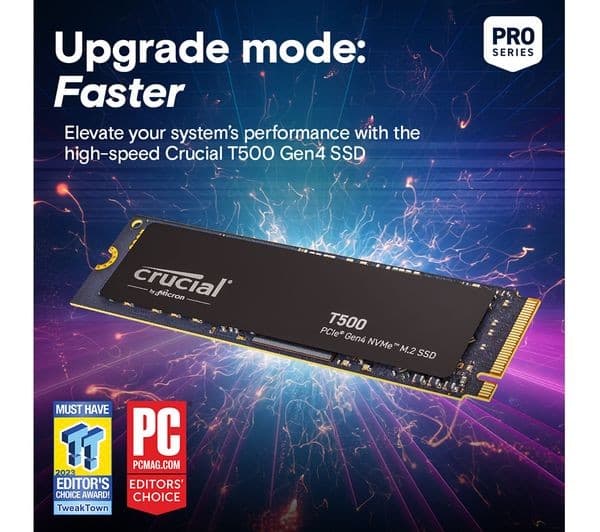 CRUCIAL T500 M.2 PCIe Gen4 NVMe Internal SSD - 2 TB - Image 3