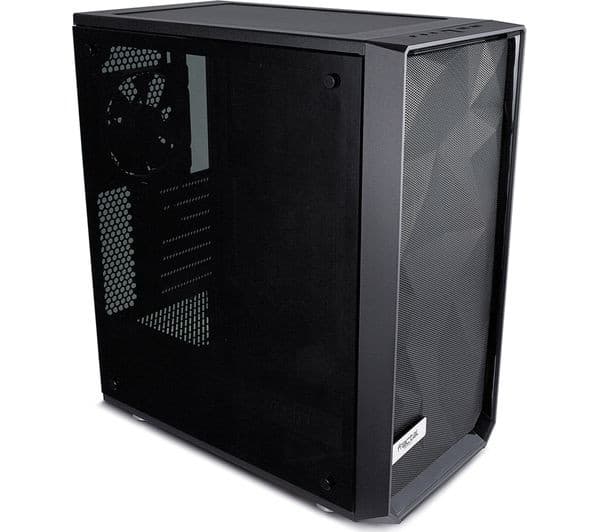 FRACTAL DESIGN Meshify C Blackout Mid Tower PC Case - Black, Dark Tinted Glass