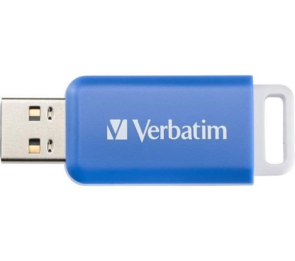VERBATIM DataBar USB 2.0 Memory Stick - 64 GB, Blue - Image 1