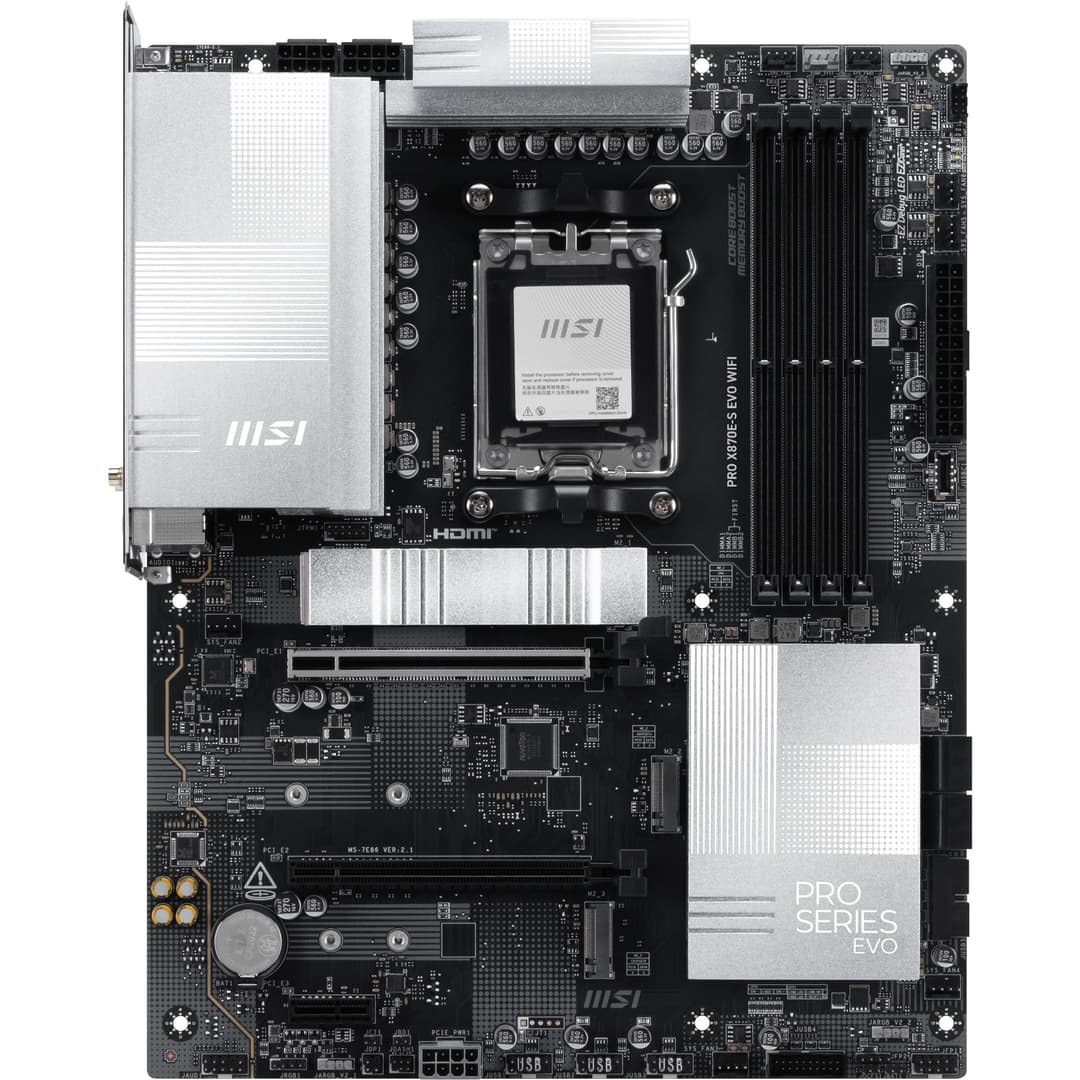 MSI PRO X870E-S EVO WIFI DDR5 Socket AM5 ATX Motherboard - Image 2