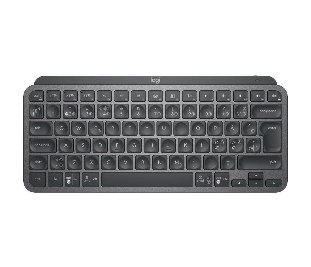 Logitech MX Keys Mini Wireless Illuminated Keyboard - Graphite, Pan Nordic Layout - Image 1