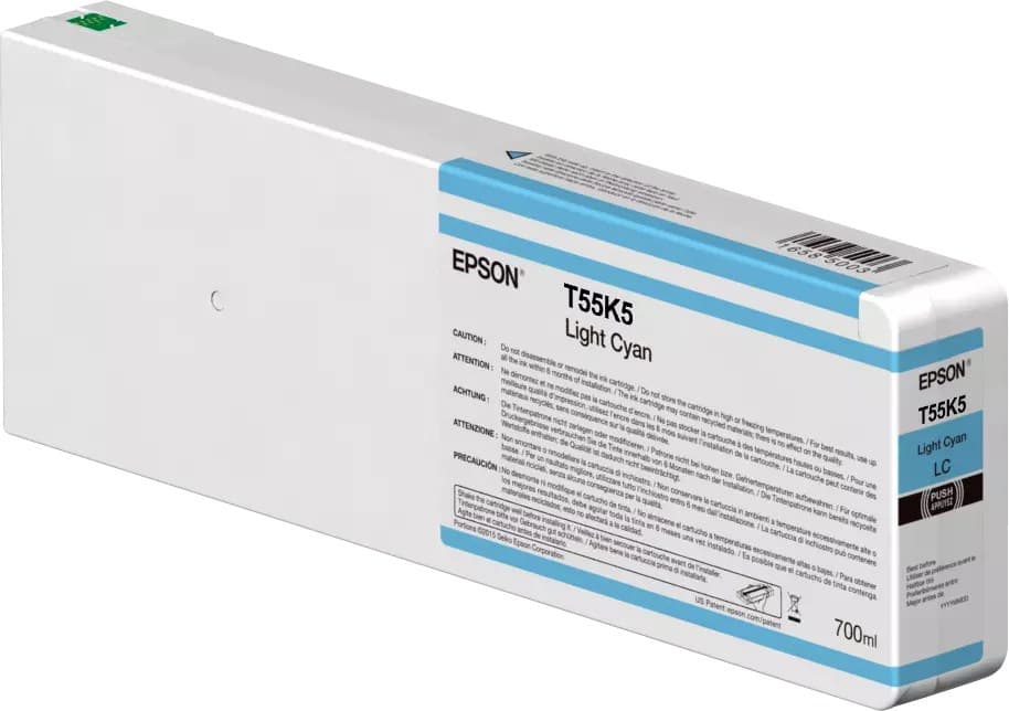 Epson T55K5 UltraChrome HDX/HD 700ml Ink Cartridge for SureColor SC-P6000/P7000/P8000/P9000 - Light Cyan