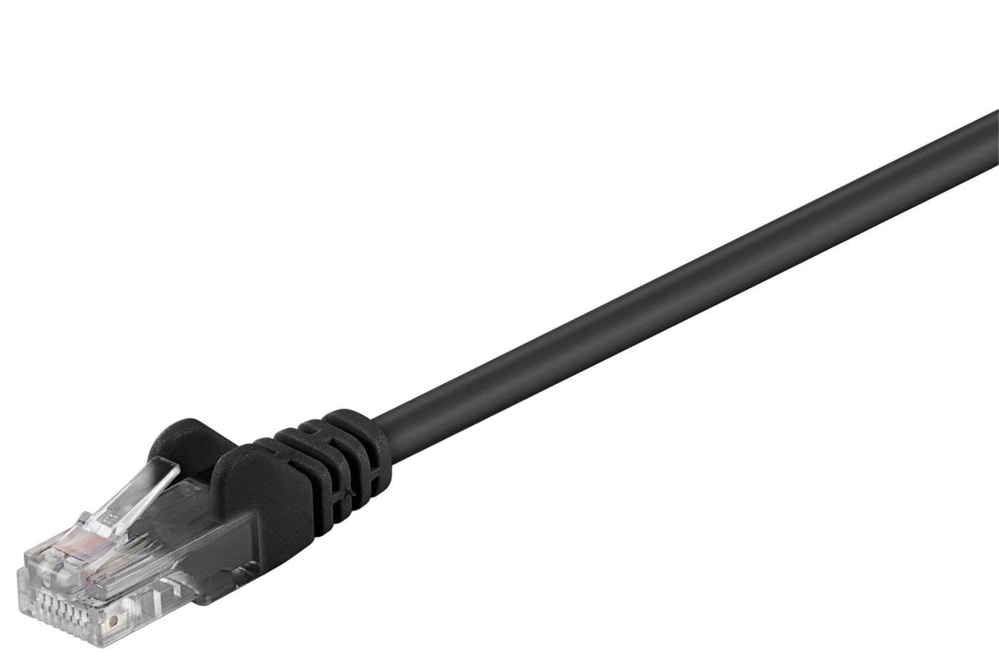 U/UTP CAT5e 0.5M Black PVC