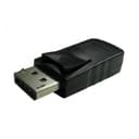 Cables Direct DisplayPort Male to Mini DisplayPort Female Adapter 4K 30Hz Black thumbnail 1