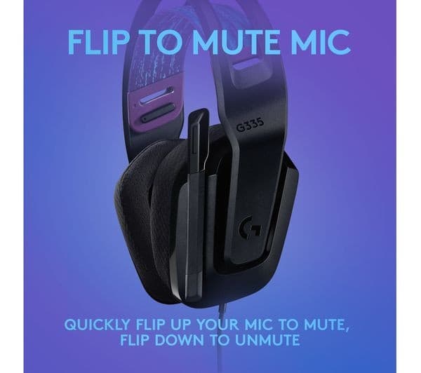 Logitech G335 Wired Gaming Headset 3.5mm - Black - Image 5