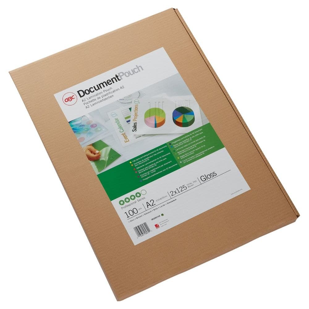 GBC IB589799 A2 125 Micron Laminating Pouches 100pk