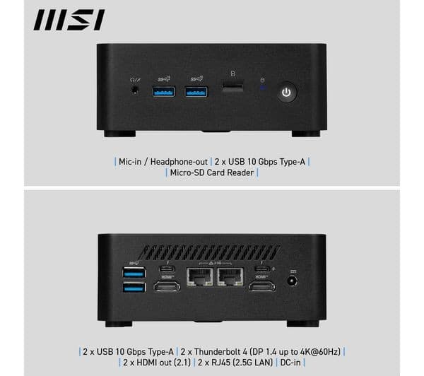MSI Cubi NUC 1M Mini Desktop PC - Intel® Core™ 5, 512 GB SSD, Black - Image 7
