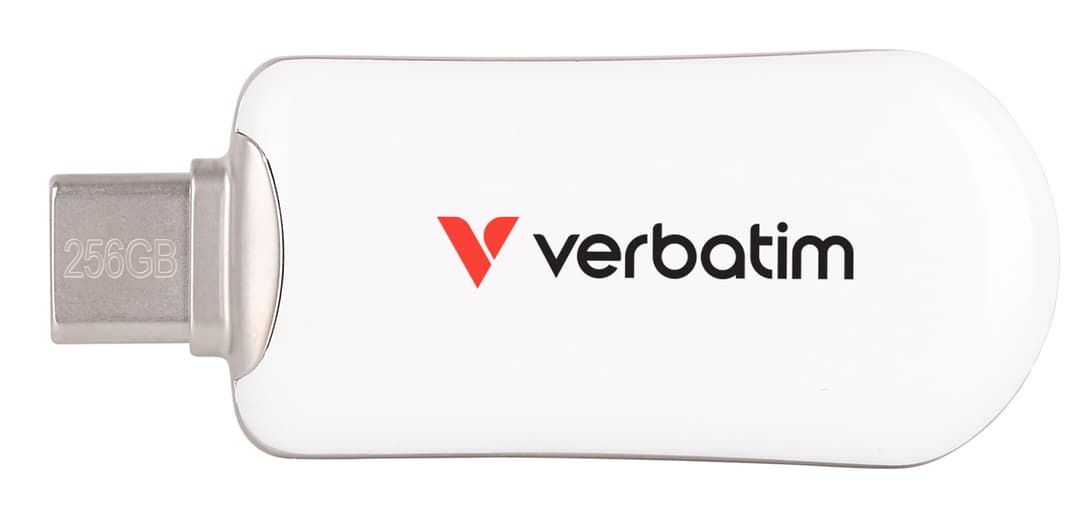 Verbatim Plectra USB-C Flash Drive White 256GB - Image 1