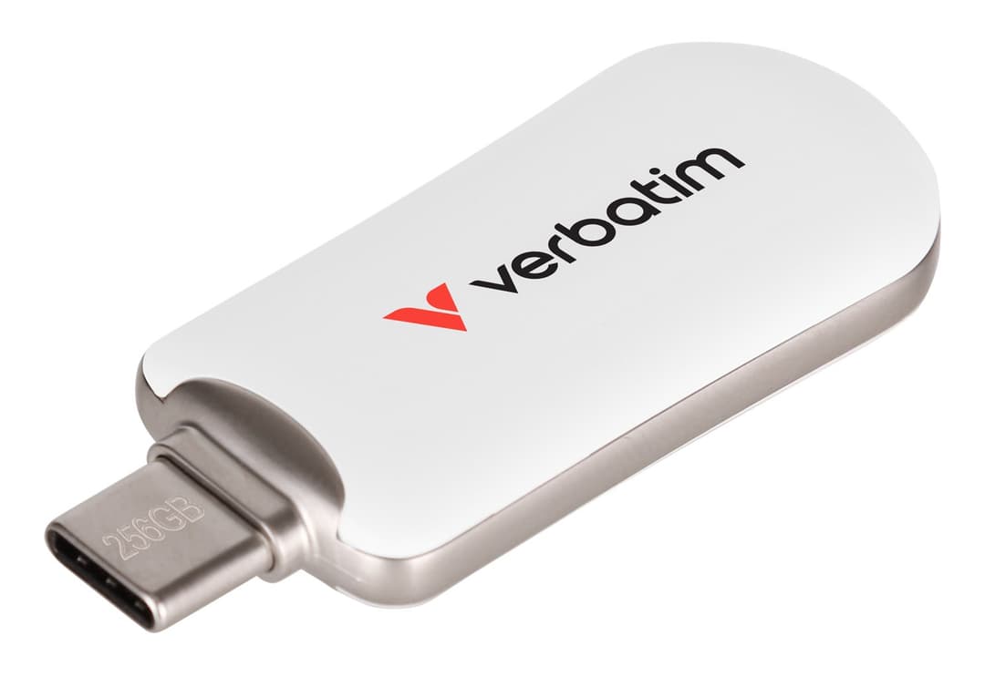 Verbatim Plectra USB-C Flash Drive White 256GB - Image 2