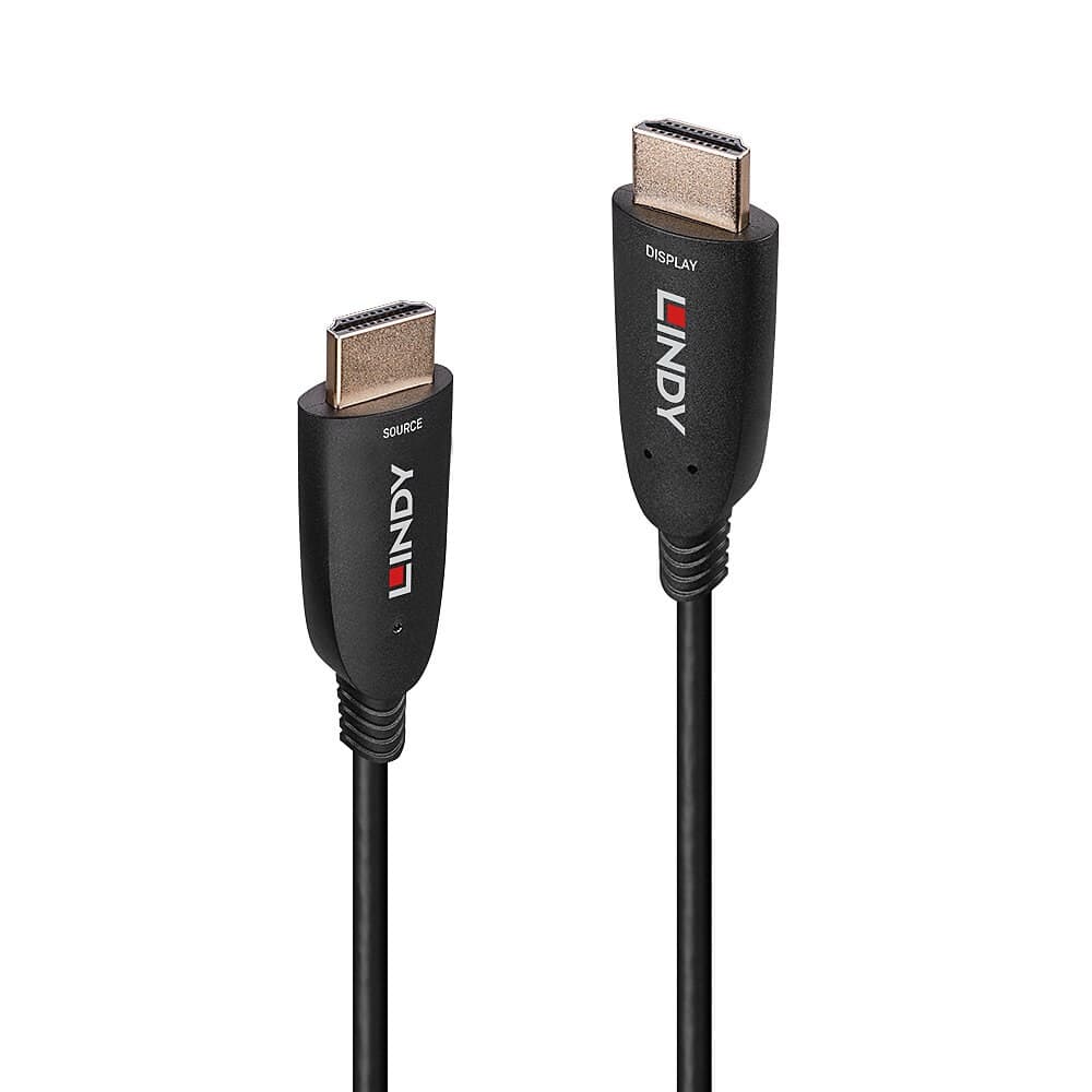 Lindy 30m Fibre Optic Hybrid HDMI 8K60 Cable, HDMI Type A Male to Male, Black (38513)
