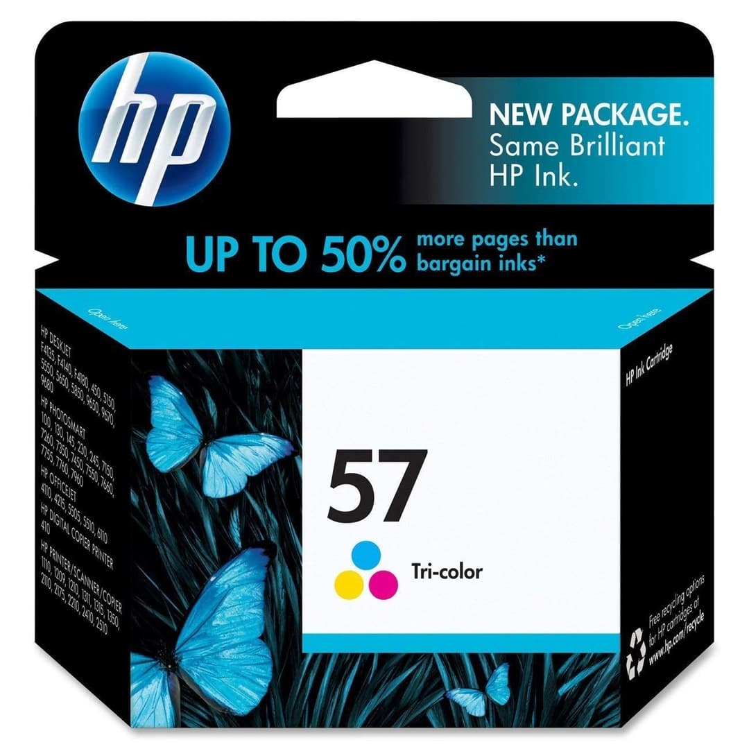 HP Colour Ink Cartridge 57 - Cyan - Image 1
