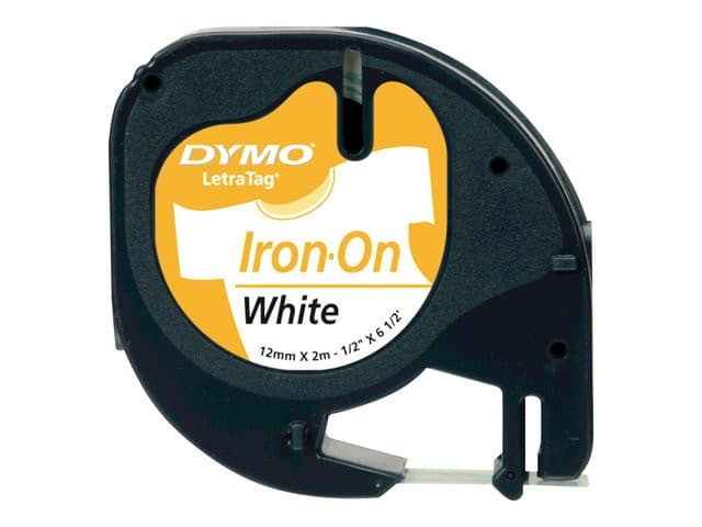 DYMO LetraTAG 18769 (S0718850) - iron-on fabric tape - black on white - 1 cassette(s) - Roll (1.2 cm x 2 m) - Image 1