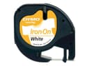 DYMO LetraTAG 18769 (S0718850) - iron-on fabric tape - black on white - 1 cassette(s) - Roll (1.2 cm x 2 m) thumbnail 1