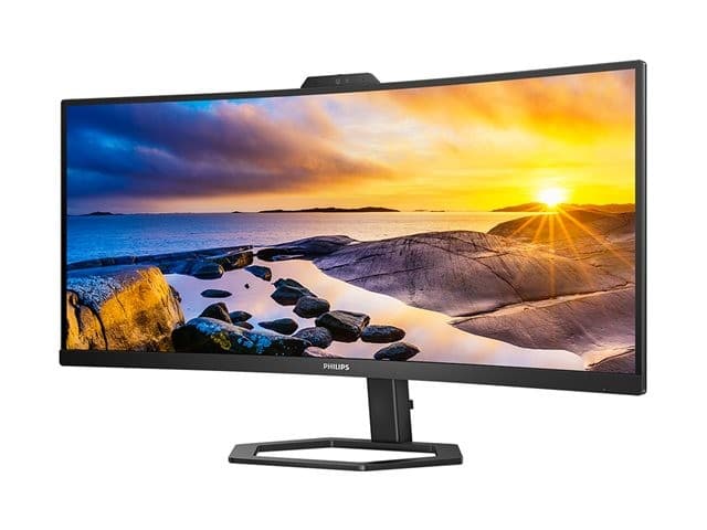 Philips 34E1C5600HE 34" Curved WQHD Monitor with Webcam Textured Black - Image 2