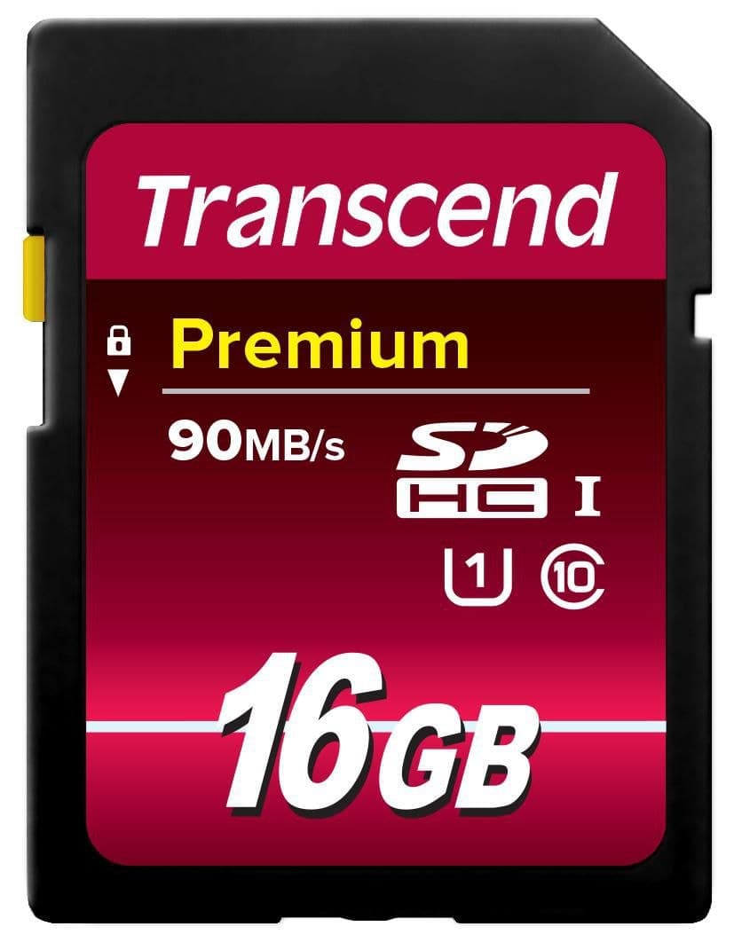 Transcend Premium 300x 16GB SDHC Memory Card, Class 10, UHS-I U1 (TS16GSDU1)