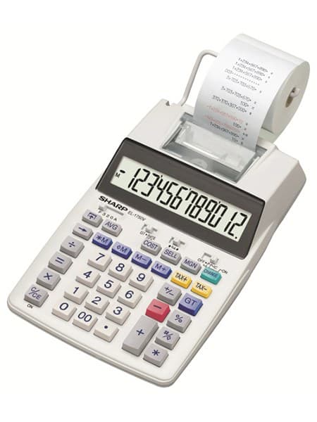 Sharp EL-1750V calculator Desktop Printing 12-Digit 2-Colour - Image 1