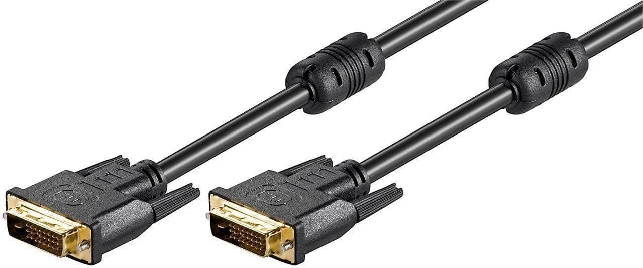 DVI-D 24+1-pin w. Ferrit, M-M