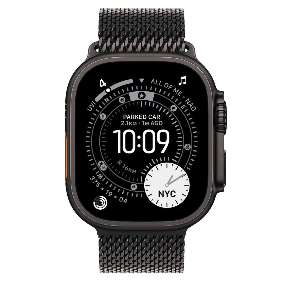 Apple Watch Ultra 3 GPS+Cell 49mm Black Titanium Case with Black Milanese Loop - M - Image 2