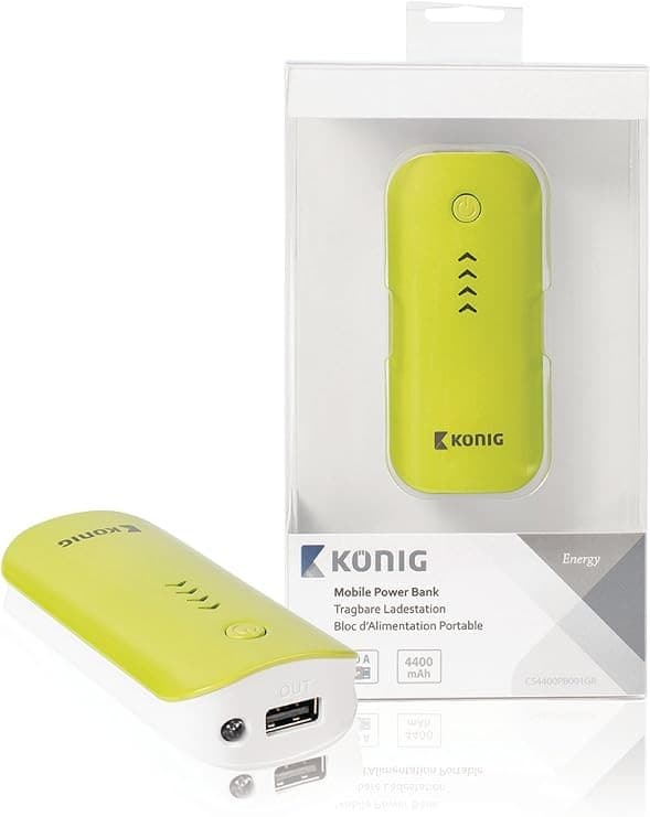 König Royal CS4400PB001 4400mAh Power Bank - Green - Image 3