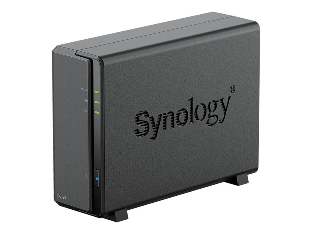 Synology DiskStation DS124 1-Bay NAS Server (1GB RAM, Diskless)