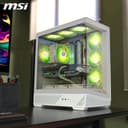 MSI MAG PANO 130R PZ ARGB Tempered Glass Mid Tower PC Case - White thumbnail 2
