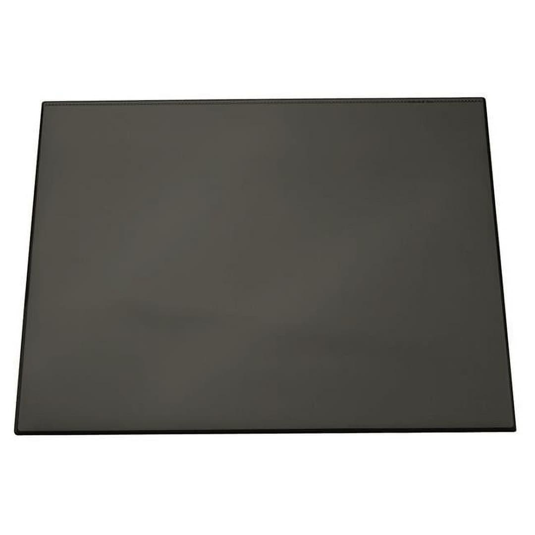 Durable Desk Mat With Transparent Overlay W650xd520mm Black - Image 1