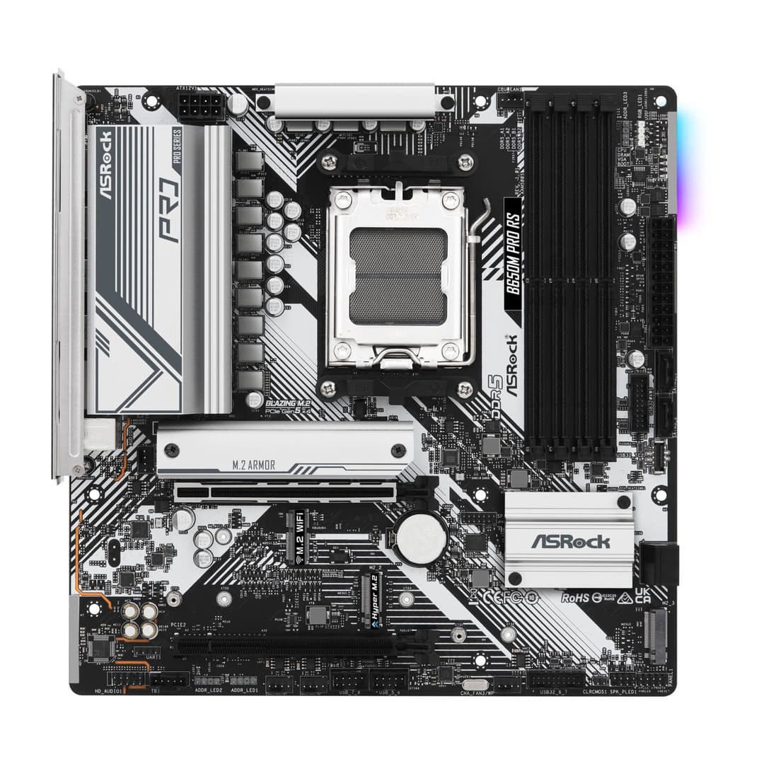 Asrock B650M PRO RS AMD B650 DDR5 Micro-ATX Socket AM5 Motherboard - Image 2
