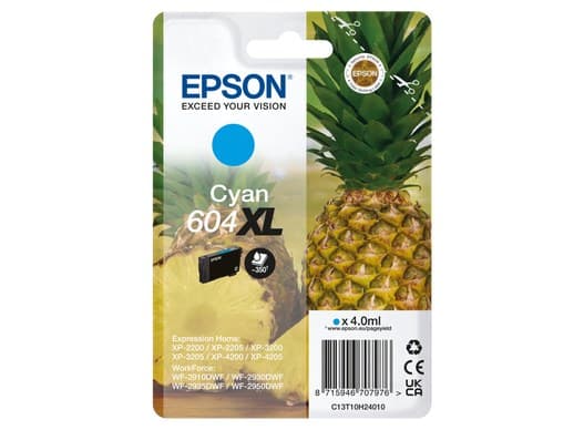 Epson 604XL High Yield Ink Cartridge - Cyan
