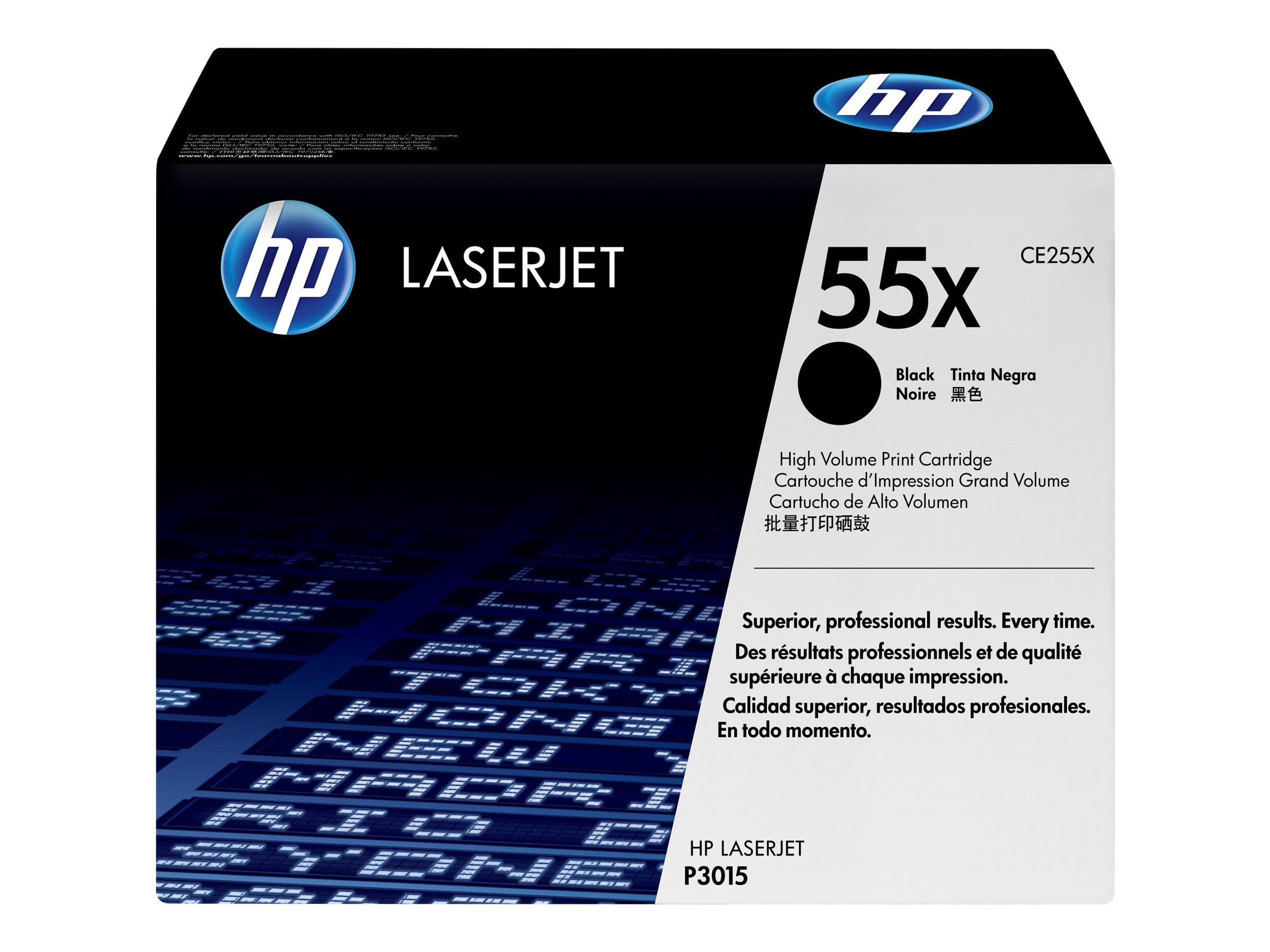 HP 55X CE255X Original HP High Yield LaserJet Toner Cartridge - Black