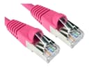 Cables Direct CAT 6a Patch Cable 25cm Pink thumbnail 1