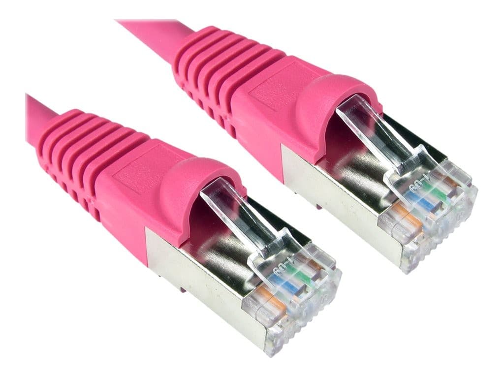 Cables Direct CAT 6a Patch Cable 25cm Pink